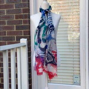 🍭6/$30 Target watercolor fringe scarf